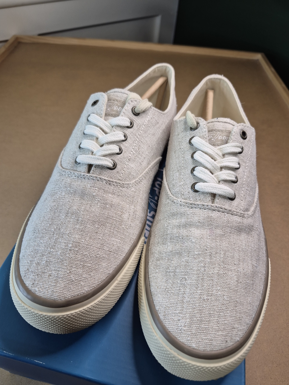 Sperry Men's Light Tan Canvas Lace-Up Sneakers